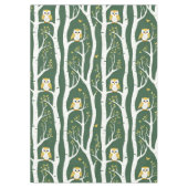 Whimsical Uil en Berkenboom Patroon Tafelkleed (Voorkant)