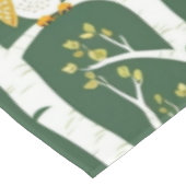 Whimsical Uil en Berkenboom Patroon Tafelkleed (Gekanteld)