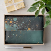 Whimsical Uil Fantasy Decoupage Papier in Teal  (Geschenk)