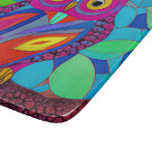 Whimsical Uil met kleurrijke veren Snijplank (Hoek)