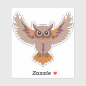 Whimsical Uil  Sticker (Vel)