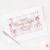 Whimsical Uil Verjaardag Snoep Buffet Sticker (Envelop)