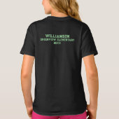 Whimsical Uil Waterverf Stijl Naam School op Terug T-shirt (Achterkant)
