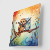 Whimsical Uilen Wandklok (Hoek)