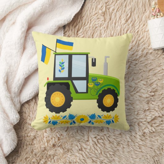 Whimsical Ukraine Tractor Kussen (Deken)