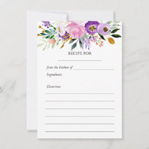 Whimsical Ultraviolet Gold Pink Floral Recipe Kaar