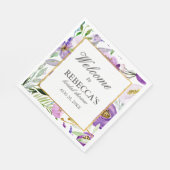 Whimsical Ultraviolet & Goud Lijst Vrijgezellenfee Servet (Hoek)