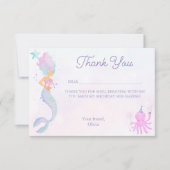 Whimsical Under the Sea Mermaid Bedankkaart (Voorkant)