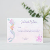 Whimsical Under the Sea Mermaid Bedankkaart (Staand voorkant)