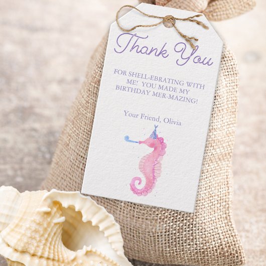 Whimsical Under the Sea Zeepaard Favor Cadeaulabel