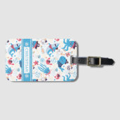 Whimsical under the Zee Pirate Nautical Thema Kind Bagagelabel (Voorkant (horizontaal))