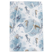 Whimsical Underwater World – Sea Creatures Pattern Medium Cadeauzakje (Voorkant)