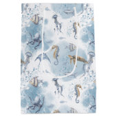 Whimsical Underwater World – Sea Creatures Pattern Medium Cadeauzakje (Achterkant)