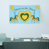 Whimsical Unicorn Baby shower/hart/sterren Spandoek (Beurs)