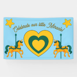 Whimsical Unicorn Baby shower/hart/sterren Spandoek