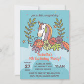 Whimsical Unicorn Birthday Kaart (Voorkant)