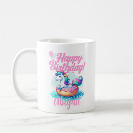 Whimsical Unicorn Donut Schattige Rainbow Pool Par Koffiemok