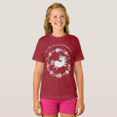 Whimsical Unicorn in een Wreater T-shirt (Voorkant volledig)