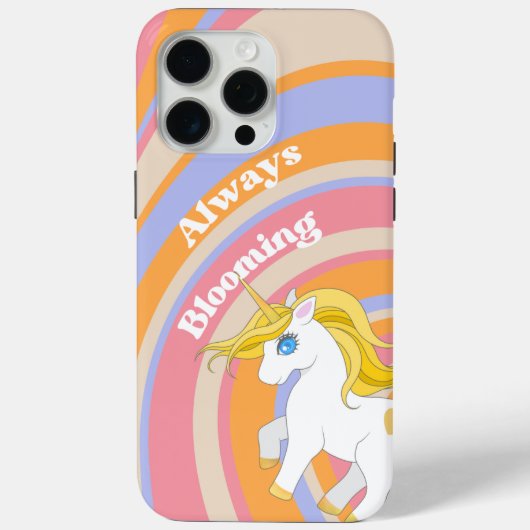 Whimsical Unicorn telefoonhoesje – kleurrijke lijn Case-Mate iPhone Case (Achterkant)
