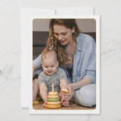 Whimsical Unicorn verjaardagsuitnodiging met foto Kaart (Achterkant)