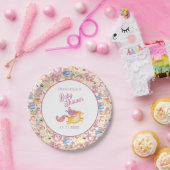 Whimsical Unicorns Baby Shower Papieren Bordje (Feest)