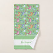 Whimsical Unicorns en Bright Flowers Bad Handdoek (Handdoek)