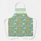 Whimsical Unicorns en Bright Flowers Schort (Voorkant)