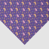 Whimsical Unicorns en  Flowers Patroon Tissuepapier (Detail)