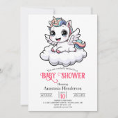 Whimsical Unieke Eenhoorn Baby shower Kaart (Voorkant)