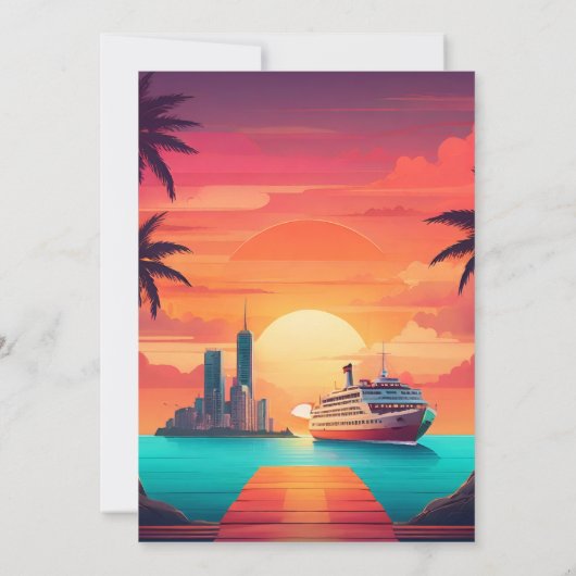 Whimsical unieke exotische Jamaicaanse bruiloft Kaart (Achterkant)