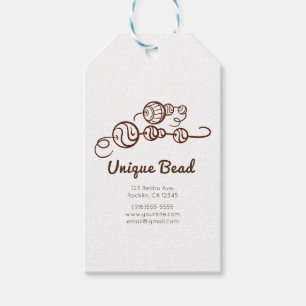 Whimsical Unieke kralen op een minimumaantal strij Cadeaulabel