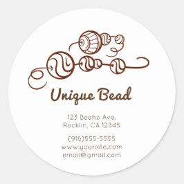 Whimsical Unieke kralen op een minimumaantal strij Ronde Sticker