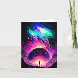 Whimsical Universe Galaxy Illustration Kaart