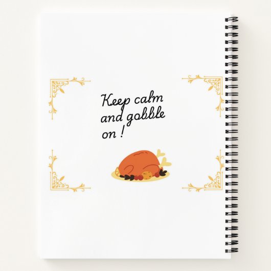 Whimsical vakantie thema spiraal recept notitieboe notitieboek (Achterkant)