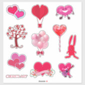 Whimsical-Valentijnsdag Sticker (Vel)