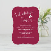 Whimsical Valentijnse diner Invitation Kaart (Staand voorkant)