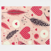 Whimsical Valentijns's Love Garden Fleece Deken (Voorkant (Horizontaal))