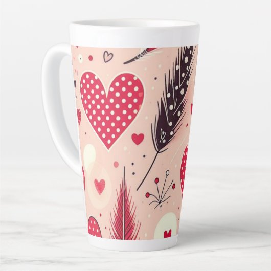 Whimsical Valentijns's Love Garden Latte Mok (Linkerhoek)