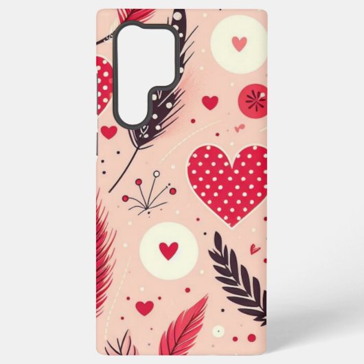 Whimsical Valentijns's Love Garden Samsung Galaxy Hoesje (Achterkant)