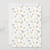 Whimsical Vanilla Floral Bohemian krans bruiloft Kaart (Achterkant)