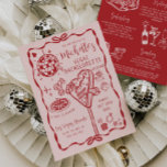 Whimsical Vegas Bachelorette Weekendprogramma Kaart<br><div class="desc">Vegas Bachelorette Weekend Invitation – Pink & Red Hand-Drawn Casino Theme Maak je klaar voor een onvergetelijk uitje voor meisjes met onze Vegas Bachelorette Weekend Invitation! Dit speelse maar chique ontwerp heeft een blozend roze achtergrond met gewaagde rode, met de hand getekende, op het casino geïnspireerde illustraties - van het...</div>
