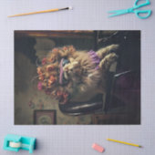 Whimsical verfijnde kattensalon dag decoupage tissuepapier (Craft)