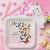Whimsical verjaardagsfeest vlinderpapier Bord (Feest)