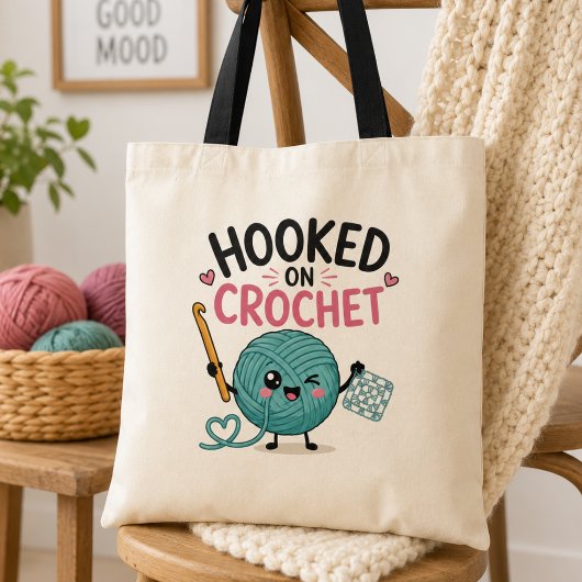 Whimsical Verliefd op Haken Tote Bag