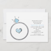 Whimsical Verloving Ring Bridal Shower Invitation Kaart (Voorkant)