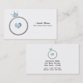 Whimsical Verloving trouwring Illustratie Visitekaartje (Voorkant / Achterkant)