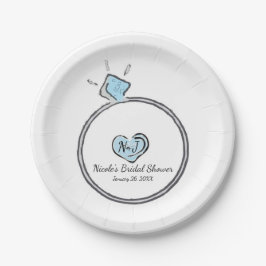 Whimsical Verloving trouwring Vrijgezellenfeest Papieren Bordje