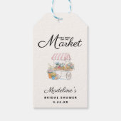 Whimsical Vers Net Van De Markt Bruidsdiner Cadeaulabel (Achterkant)