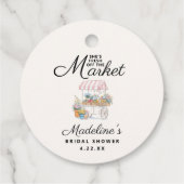 Whimsical Verse Fris Op De Markt Bruidsdouche  Bedankjes Labels (Achterkant)