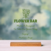 Whimsical Verse Net Van De Markt Groen Bruidsmeisj Acryl Bord (Neutraal)